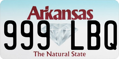 AR license plate 999LBQ