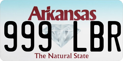 AR license plate 999LBR