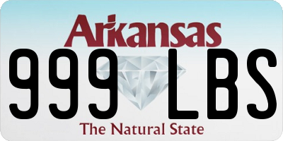 AR license plate 999LBS