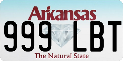 AR license plate 999LBT
