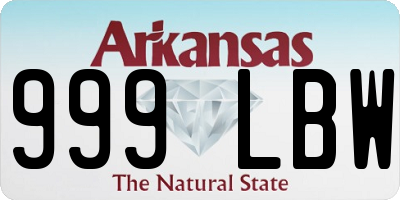 AR license plate 999LBW