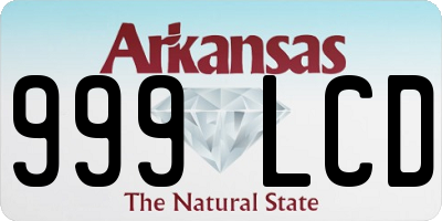 AR license plate 999LCD