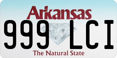 AR license plate 999LCI