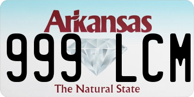 AR license plate 999LCM