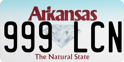 AR license plate 999LCN