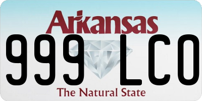 AR license plate 999LCO