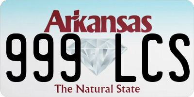 AR license plate 999LCS