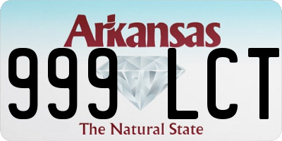 AR license plate 999LCT