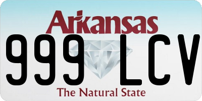AR license plate 999LCV
