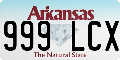 AR license plate 999LCX