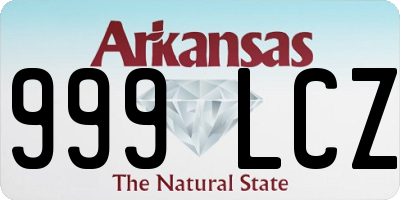 AR license plate 999LCZ