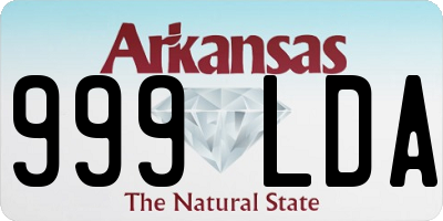 AR license plate 999LDA