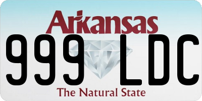 AR license plate 999LDC