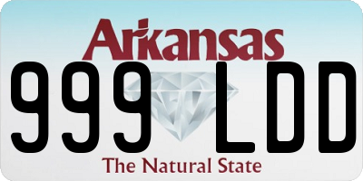 AR license plate 999LDD