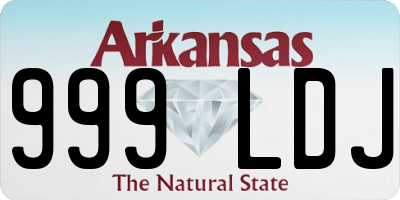 AR license plate 999LDJ
