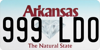 AR license plate 999LDO