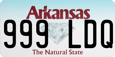AR license plate 999LDQ