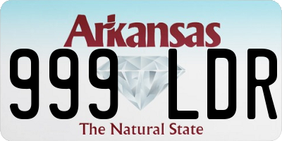 AR license plate 999LDR