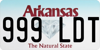 AR license plate 999LDT