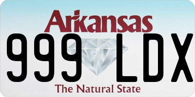 AR license plate 999LDX