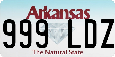 AR license plate 999LDZ
