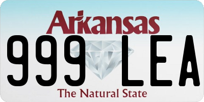 AR license plate 999LEA