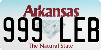 AR license plate 999LEB