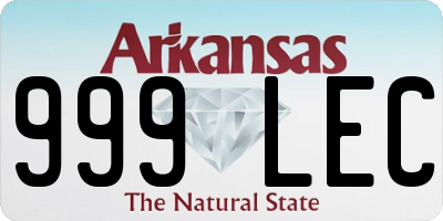 AR license plate 999LEC