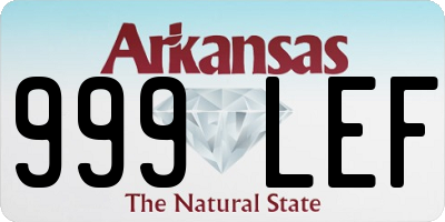 AR license plate 999LEF