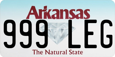 AR license plate 999LEG