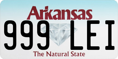 AR license plate 999LEI