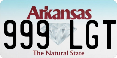AR license plate 999LGT