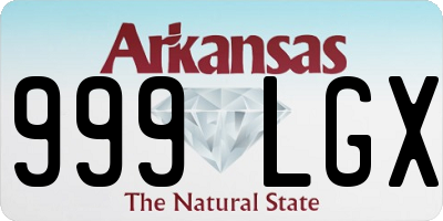 AR license plate 999LGX