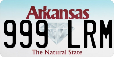 AR license plate 999LRM
