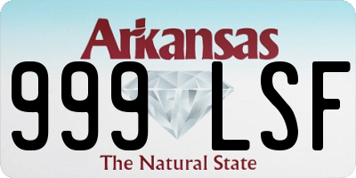 AR license plate 999LSF