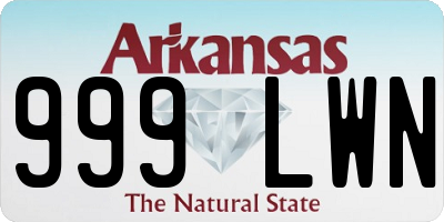 AR license plate 999LWN
