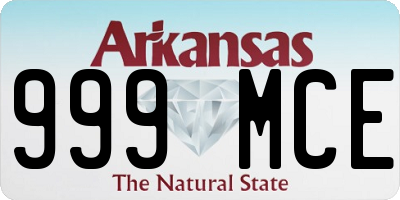 AR license plate 999MCE