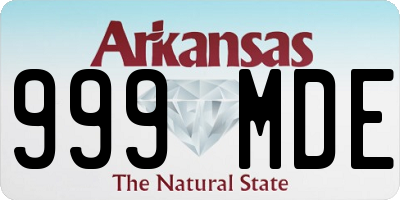 AR license plate 999MDE