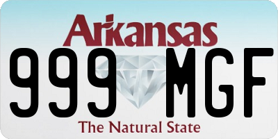 AR license plate 999MGF