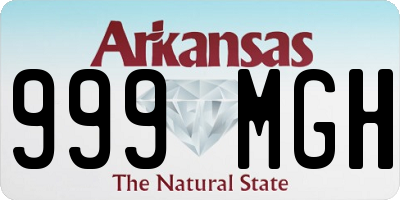 AR license plate 999MGH