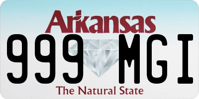 AR license plate 999MGI