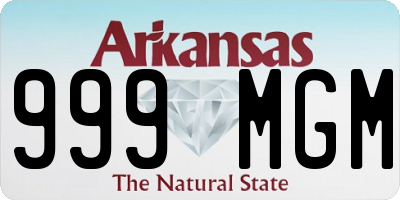 AR license plate 999MGM