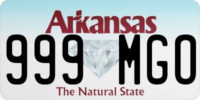 AR license plate 999MGO
