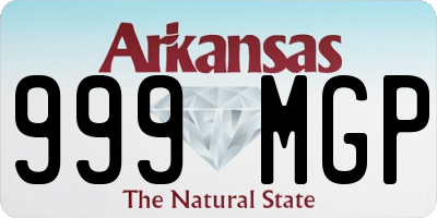 AR license plate 999MGP