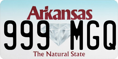 AR license plate 999MGQ