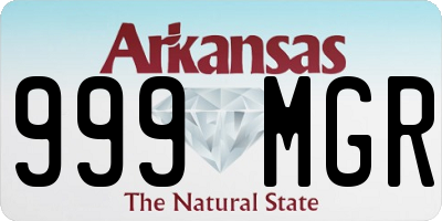 AR license plate 999MGR