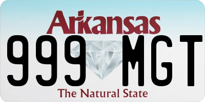 AR license plate 999MGT