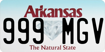 AR license plate 999MGV