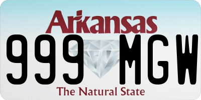 AR license plate 999MGW