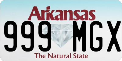 AR license plate 999MGX